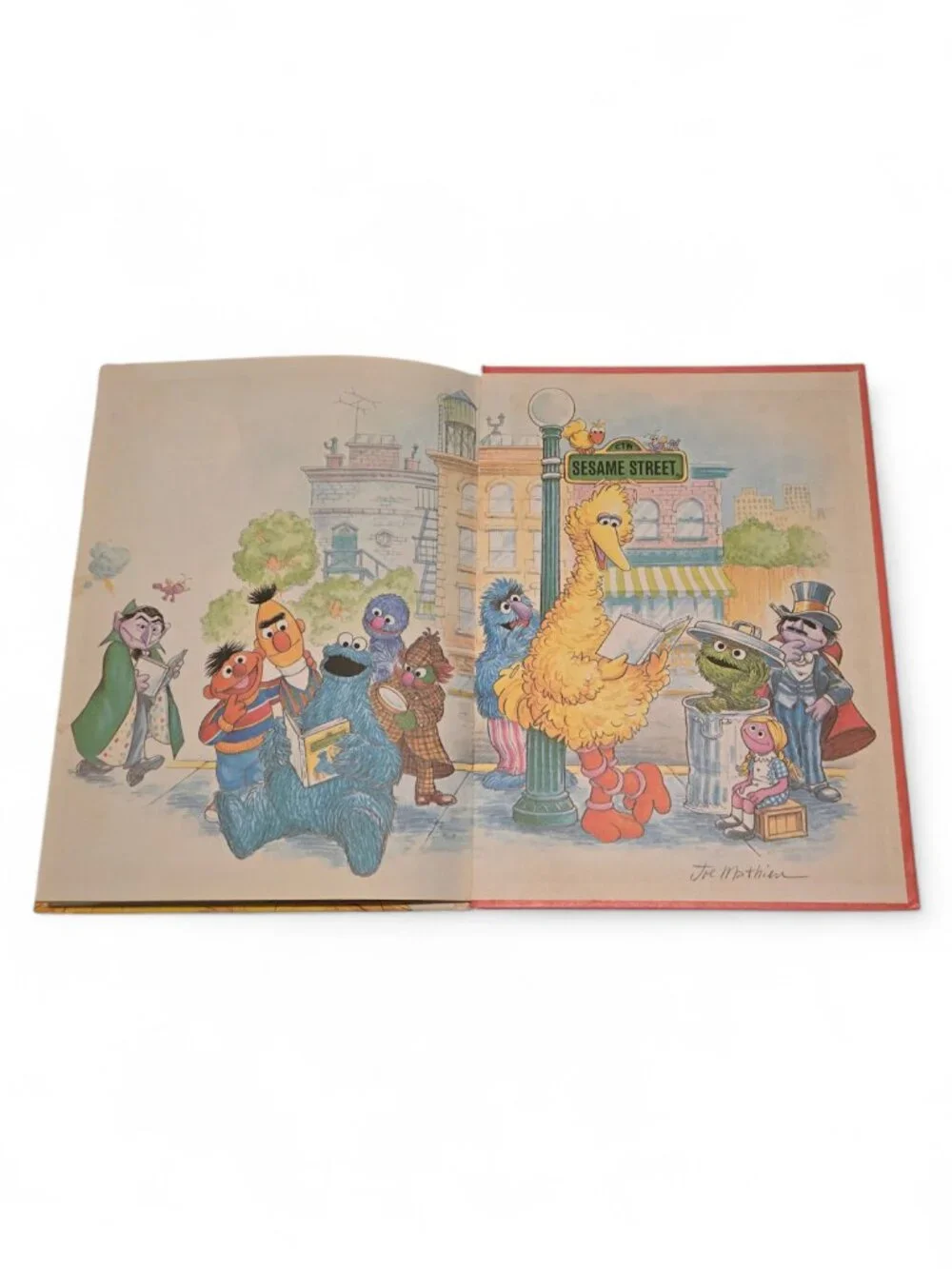 Vintage Sesame Street Library Lot Vol 1-5 Hardcover Books Big Bird CookieMonster
